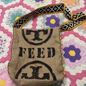 Tory Burch x Holts “FEED” Bag with Patterned Strap